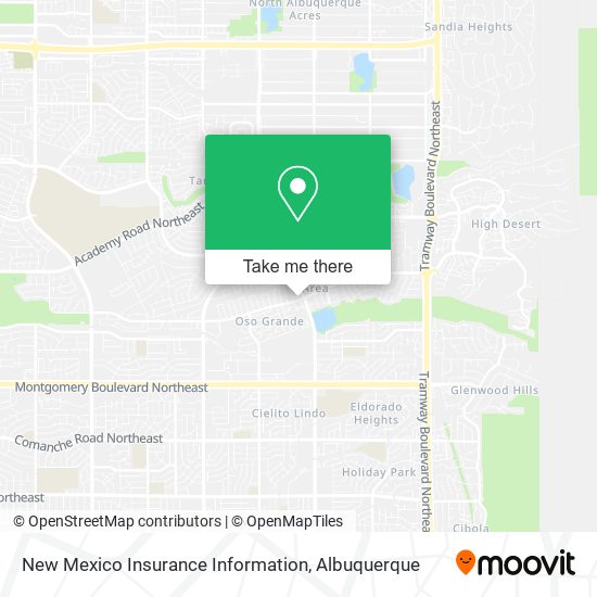New Mexico Insurance Information map