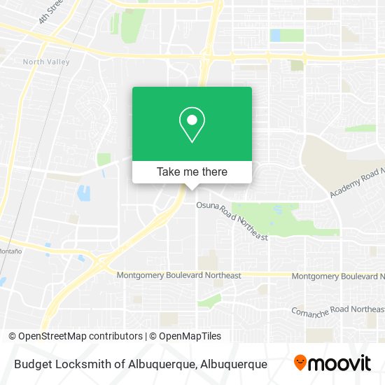 Budget Locksmith of Albuquerque map