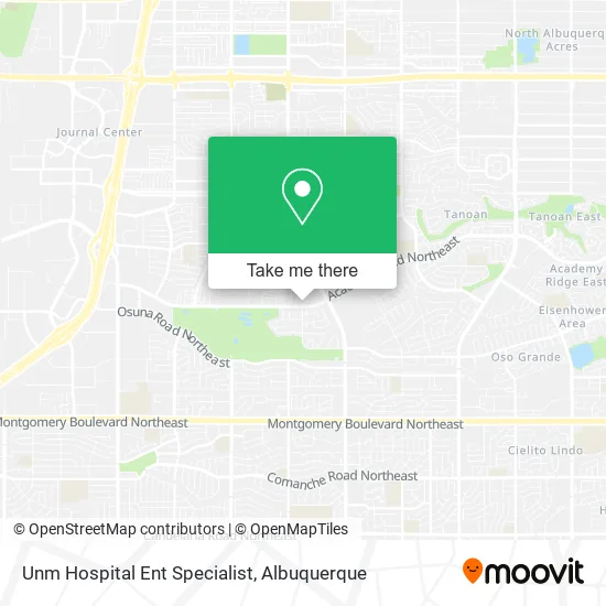 Unm Hospital Ent Specialist map