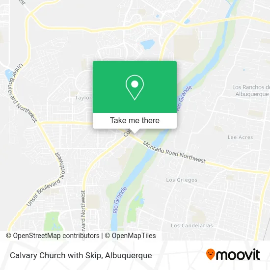 Calvary Church with Skip map