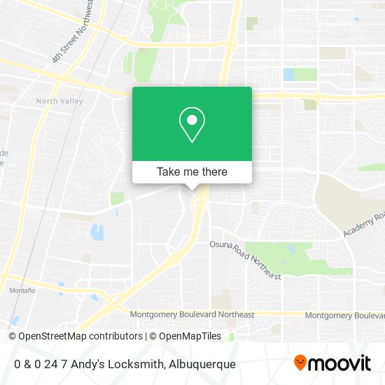0 & 0 24 7 Andy's Locksmith map
