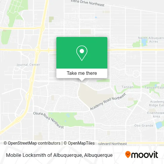 Mobile Locksmith of Albuquerque map