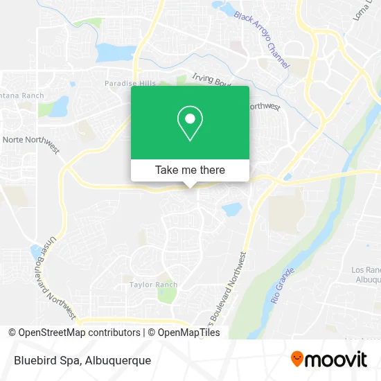 Bluebird Spa map