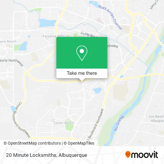 20 Minute Locksmiths map