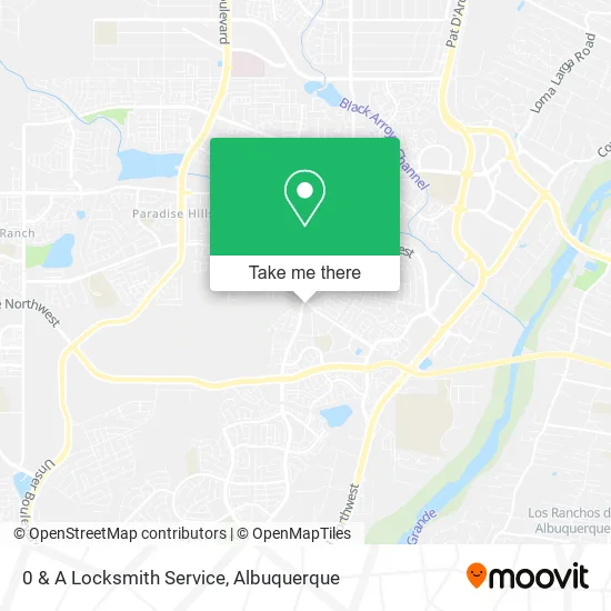0 & A Locksmith Service map