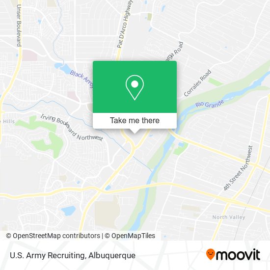 Mapa de U.S. Army Recruiting