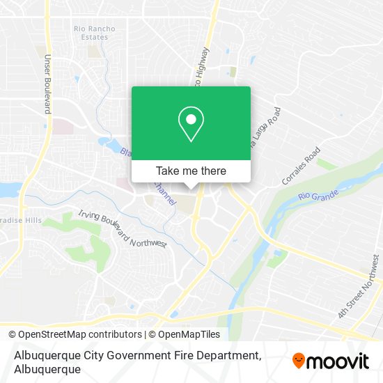 Mapa de Albuquerque City Government Fire Department