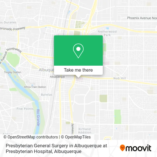 Presbyterian General Surgery in Albuquerque at Presbyterian Hospital map