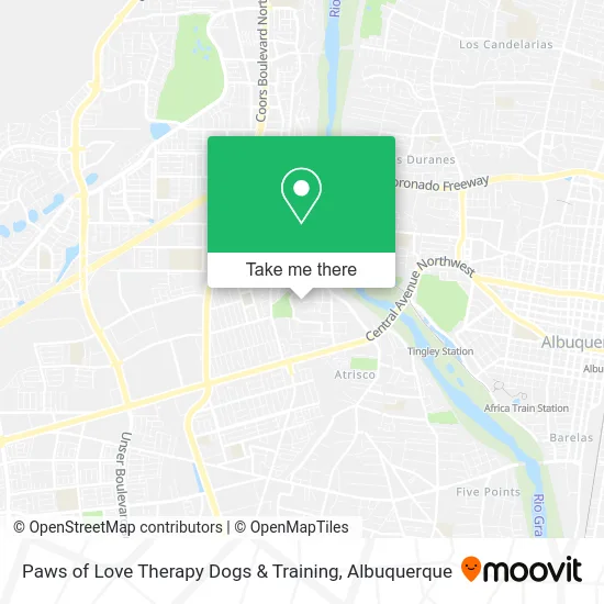Mapa de Paws of Love Therapy Dogs & Training