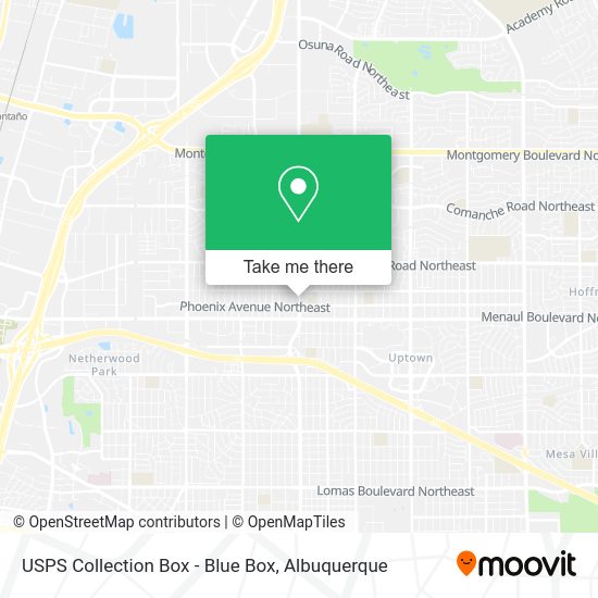 USPS Collection Box - Blue Box map