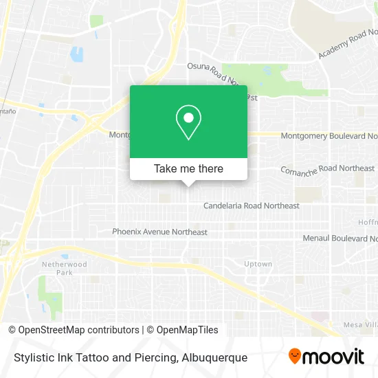 Stylistic Ink Tattoo and Piercing map