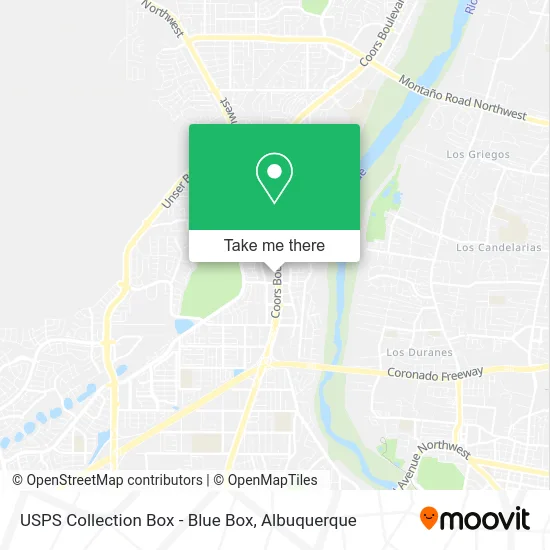 USPS Collection Box - Blue Box map