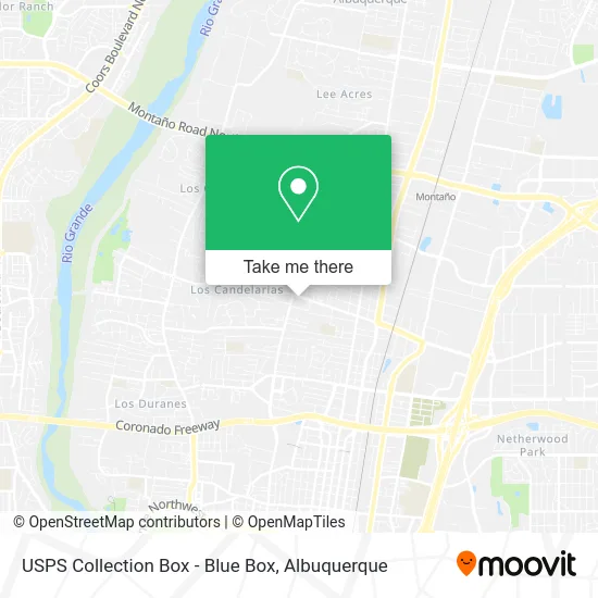 USPS Collection Box - Blue Box map