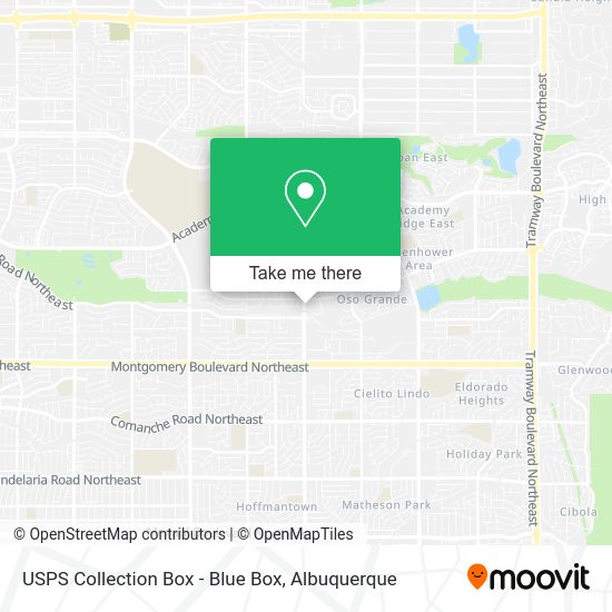 USPS Collection Box - Blue Box map