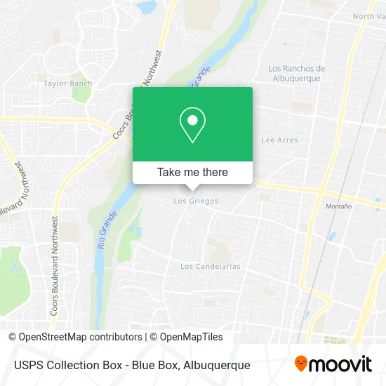 USPS Collection Box - Blue Box map