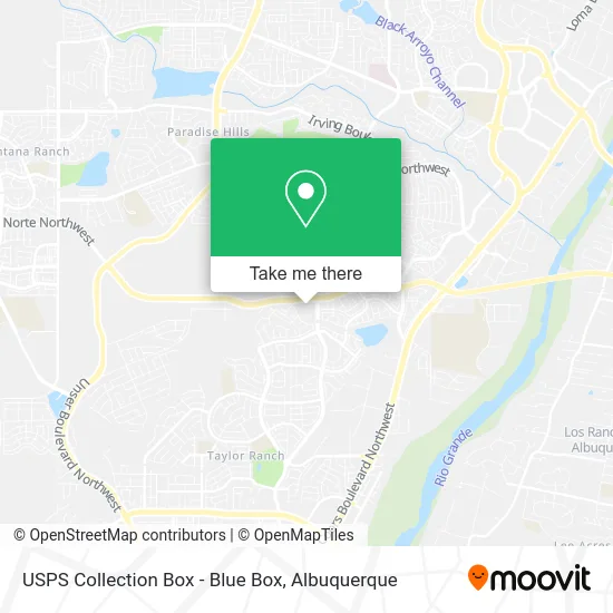USPS Collection Box - Blue Box map