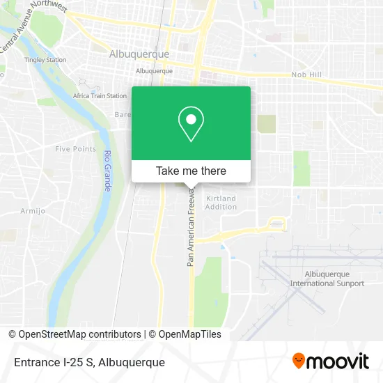 Entrance I-25 S map