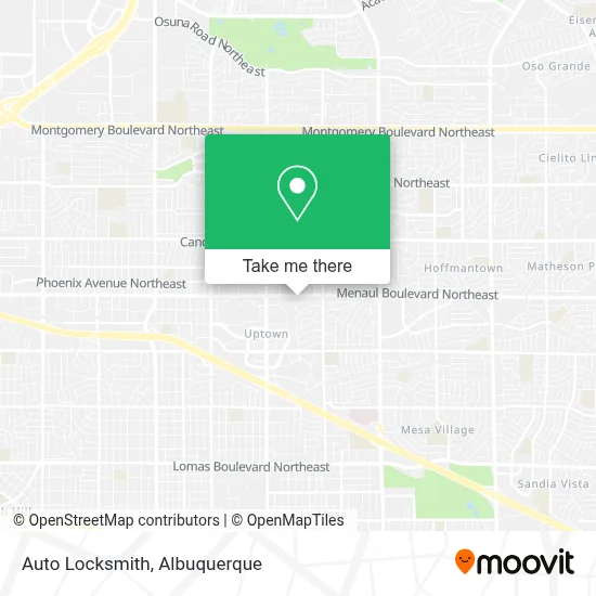 Auto Locksmith map