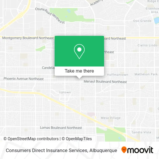 Consumers Direct Insurance Services map