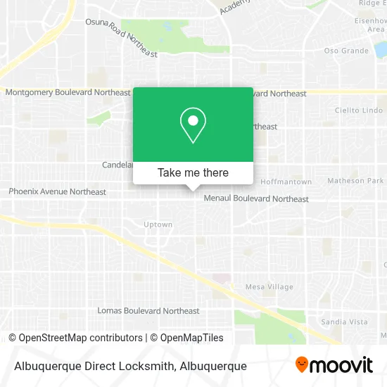 Albuquerque Direct Locksmith map