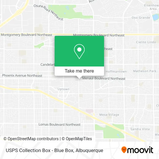 Mapa de USPS Collection Box - Blue Box