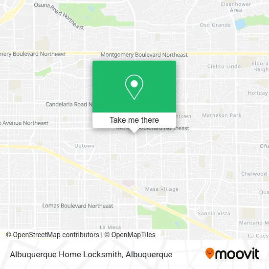 Albuquerque Home Locksmith map