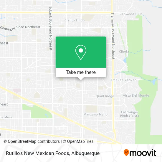 Rutilio's New Mexican Foods map
