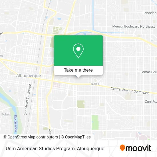 Unm American Studies Program map