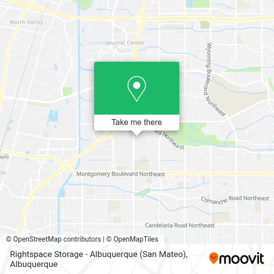 Rightspace Storage - Albuquerque (San Mateo) map