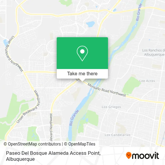 Paseo Del Bosque Alameda Access Point map