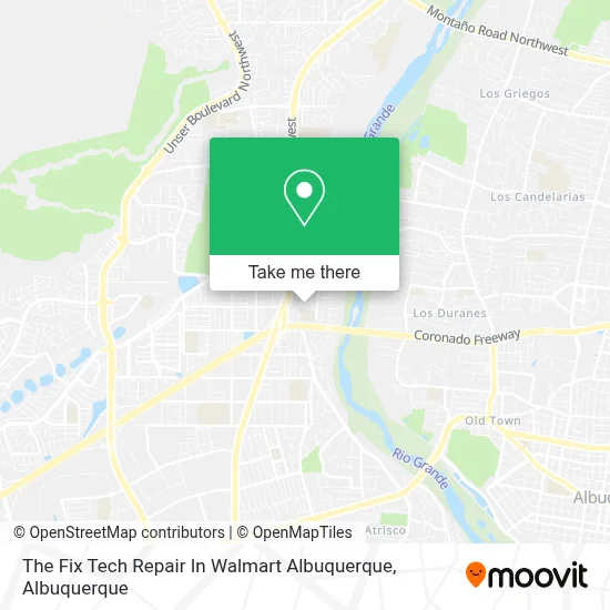 The Fix Tech Repair In Walmart Albuquerque map