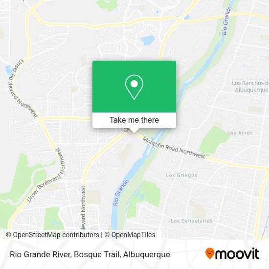 Rio Grande River, Bosque Trail map