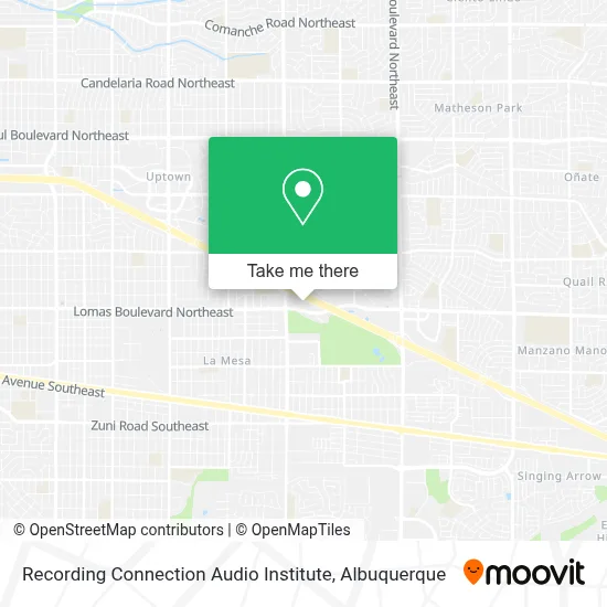 Recording Connection Audio Institute map