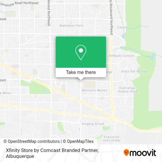 Xfinity Store by Comcast Branded Partner map
