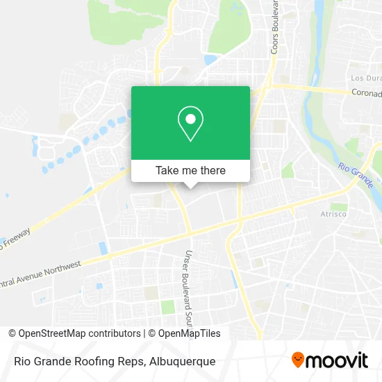 Rio Grande Roofing Reps map