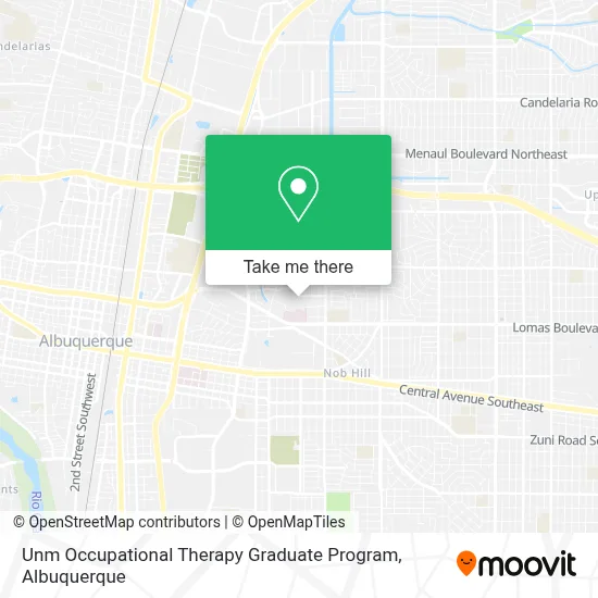 Unm Occupational Therapy Graduate Program map