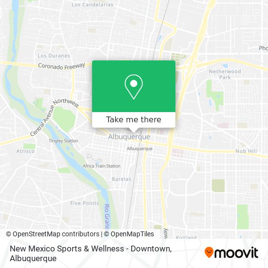 Mapa de New Mexico Sports & Wellness - Downtown