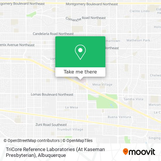 TriCore Reference Laboratories (At Kaseman Presbyterian) map