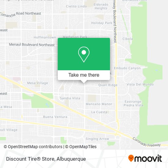 Mapa de Discount Tire® Store