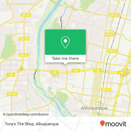 Tony's Tire Shop map