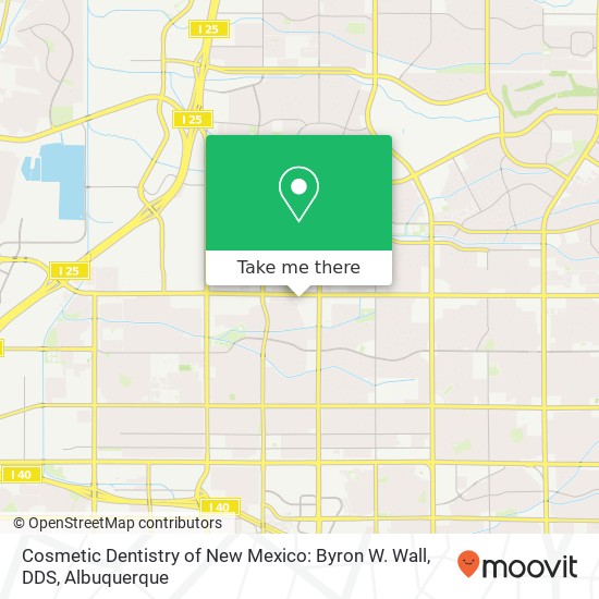 Mapa de Cosmetic Dentistry of New Mexico: Byron W. Wall, DDS