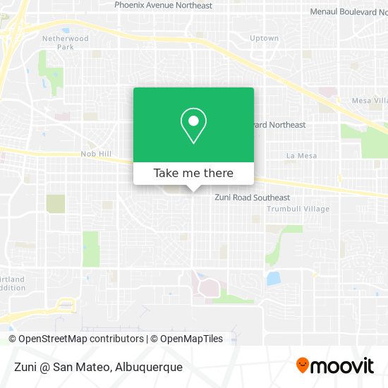 Zuni @ San Mateo map