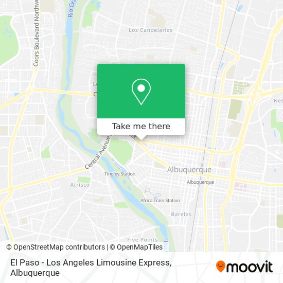 Mapa de El Paso - Los Angeles Limousine Express