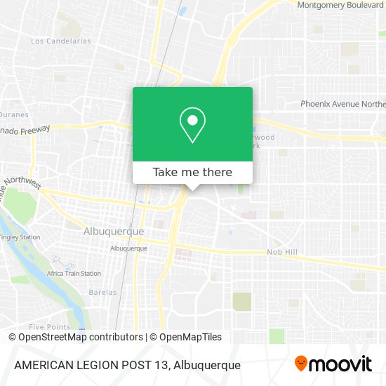 AMERICAN LEGION POST 13 map