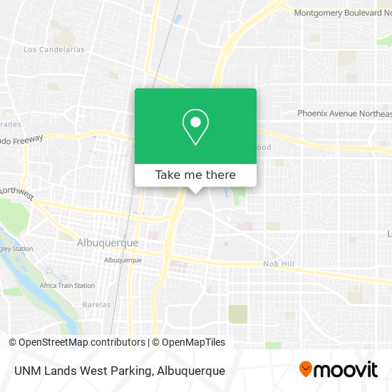 UNM Lands West Parking map
