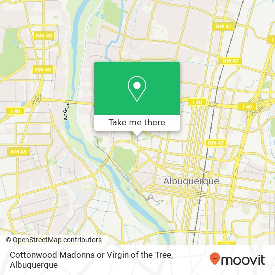 Mapa de Cottonwood Madonna or Virgin of the Tree