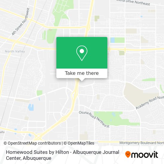 Mapa de Homewood Suites by Hilton - Albuquerque Journal Center
