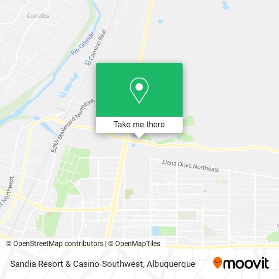 Mapa de Sandia Resort & Casino-Southwest