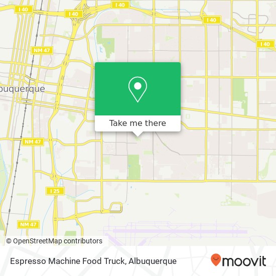 Mapa de Espresso Machine Food Truck, Pershing Ave SE Albuquerque, NM 87106