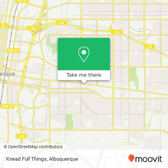 Mapa de Knead Full Things, 3712 Central Ave SE Albuquerque, NM 87108